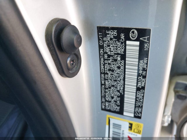 Aukcja sprzedaży 2011 Lexus Ct 200h Premium, vin: JTHKD5BH9B2008066, numer aukcji: 44330735