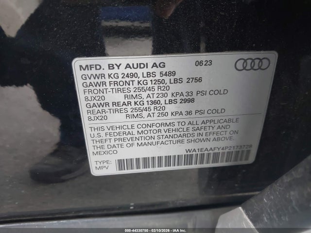2023 AUDI Q5 WA1EAAFY4P2173728 Photo 8