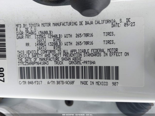 3TMCZ5AN8PM641043 Toyota Tacoma Trd Off Road