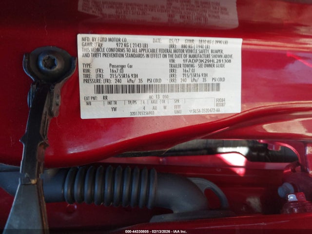 1FADP3K29HL281308 Ford FOCUS SE