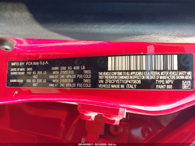 2016 FIAT 500X ZFBCFYET1GP470636 Photo 8