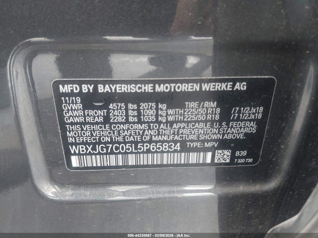 2020 BMW X1 WBXJG7C05L5P65834 Photo 8