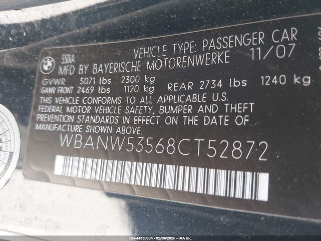 2008 BMW 550I WBANW53568CT52872 Photo 8