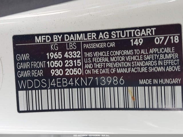 Mercedes-Benz CLA 250 2019 WDDSJ4EB4KN713986 Image 9
