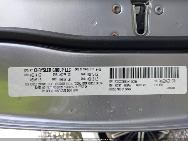 2C3CDXBG6EH102382 Dodge Charger Se