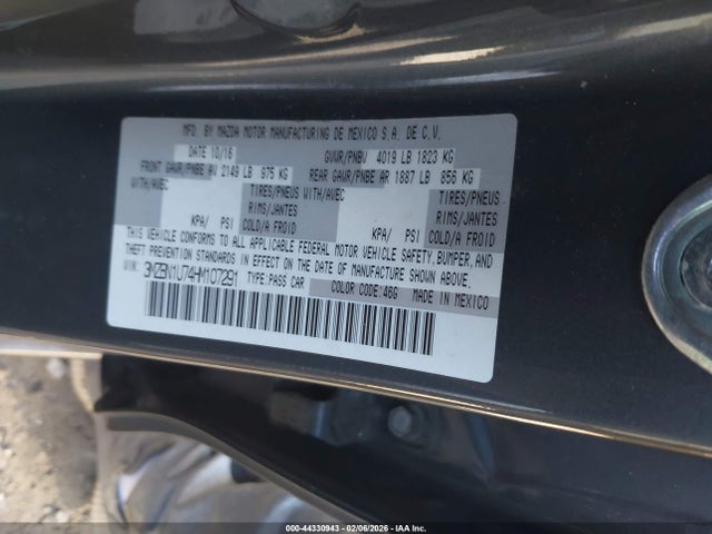 Продаж на аукціоні авто 2017 Mazda Mazda3 Sport, vin: 3MZBN1U74HM107291, номер лоту: 44330943