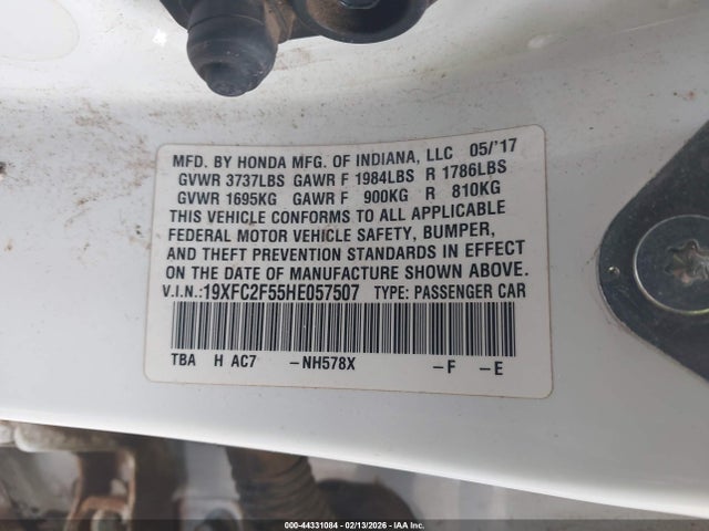 Honda Civic Lx 2017 19XFC2F55HE057507 Image 9
