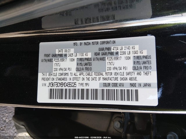 Mazda Cx-5 Touring 2021 JM3KFBCM6M0465025 Image 9