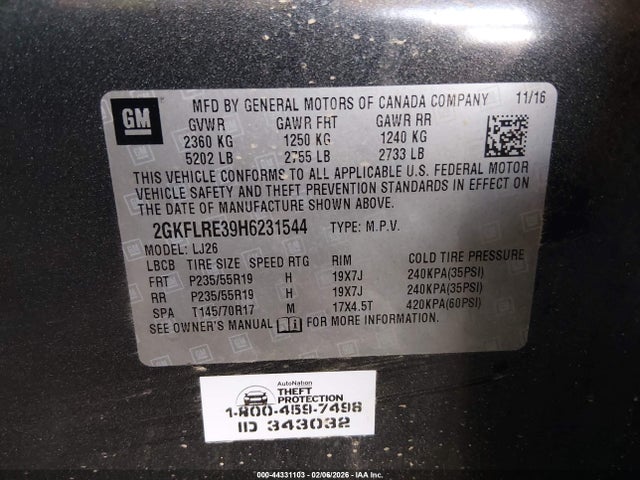 2GKFLRE39H6231544 GMC Terrain Denali
