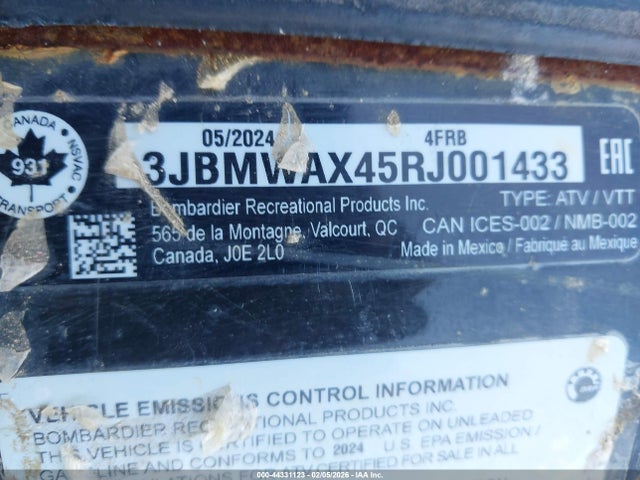 2024 CAN-AM RENEGADE 3JBMWAX45RJ001433 Photo 9