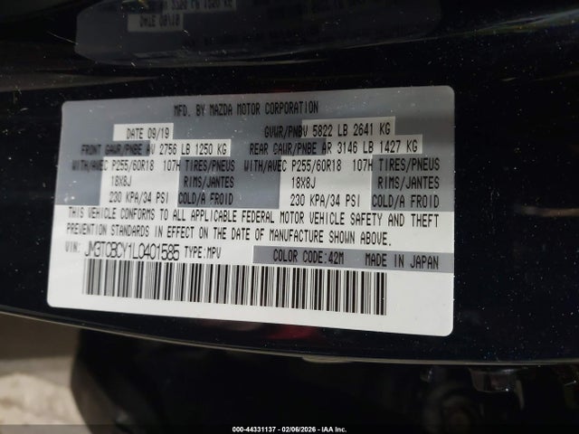 2020 MAZDA CX-9 JM3TCBCY1L0401585 Photo 8