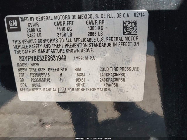 2014 CADILLAC SRX 3GYFNBE32ES631949 Photo 8