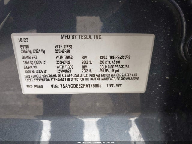 2023 TESLA MODEL Y 7SAYGDEE2PA176005 Photo 8