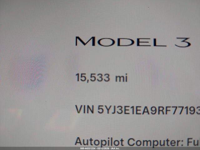 Aukcja sprzedaży 2024 Tesla Model 3 Long Range Dual Motor All-wheel Drive/rear-wheel Drive, vin: 5YJ3E1EA9RF771934, numer aukcji: 44331224