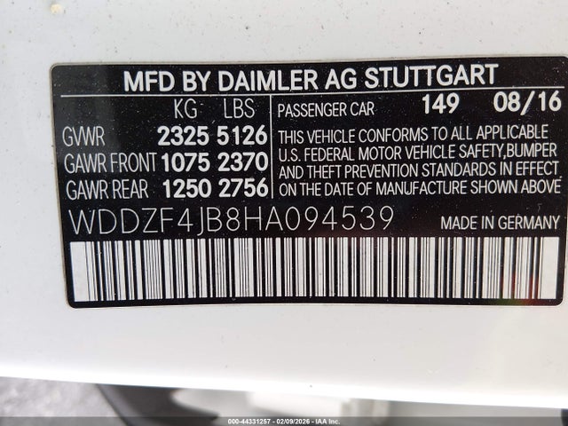 2017 MERCEDES-BENZ E 300 WDDZF4JB8HA094539 Photo 8