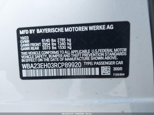 WBA23EH03RCP89920 BMW 740I