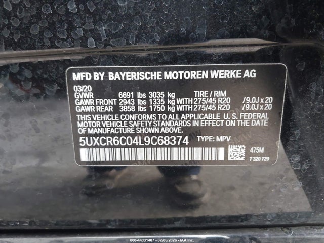 5UXCR6C04L9C68374 BMW X5 Xdrive40i