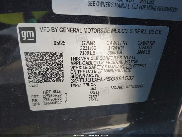 3GTUUGEL4SG361537 GMC Sierra 1500 4wd Short Box Denali