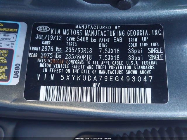 5XYKUDA79EG493047 KIA Sorento Ex V6