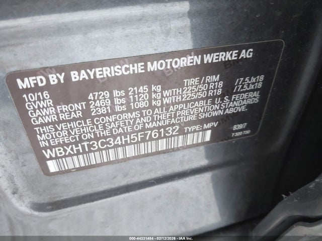 2017 Bmw X1 Xdrive28i მანქანა იყიდება აუქციონზე, vin: WBXHT3C34H5F76132, აუქციონის ნომერი: 44331484