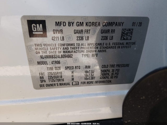 Продаж на аукціоні авто 2020 Buick Encore Gx Fwd Preferred, vin: KL4MMBS24LB094662, номер лоту: 44331488