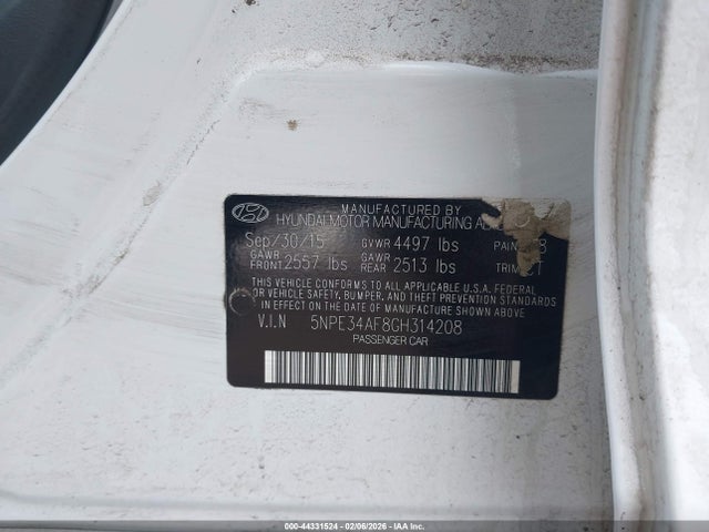 2016 HYUNDAI SONATA 5NPE34AF8GH314208 Photo 8