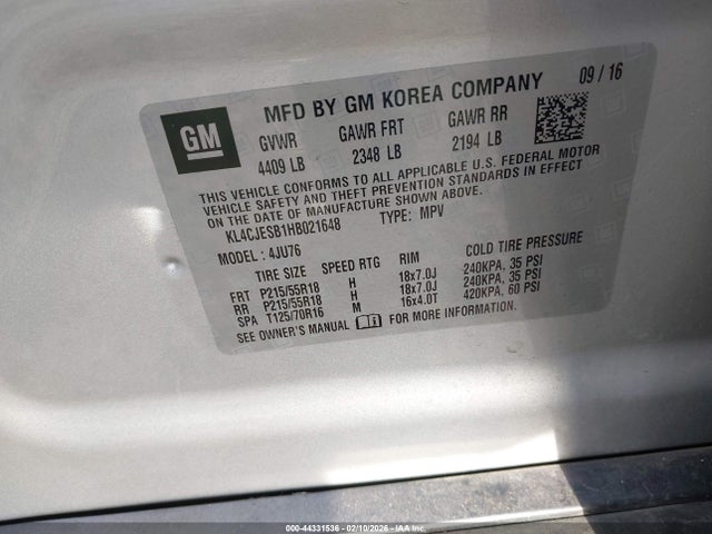 KL4CJESB1HB021648 Buick Encore Preferred