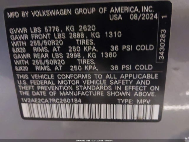 2024 VOLKSWAGEN ATLAS CROSS SPORT 1V2AE2CA7RC260184 Photo 8