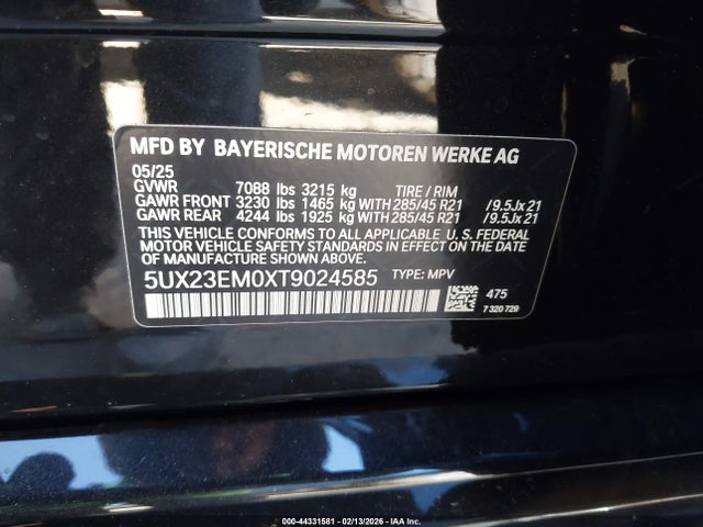 5UX23EM0XT9024585 BMW X7 Xdrive40i