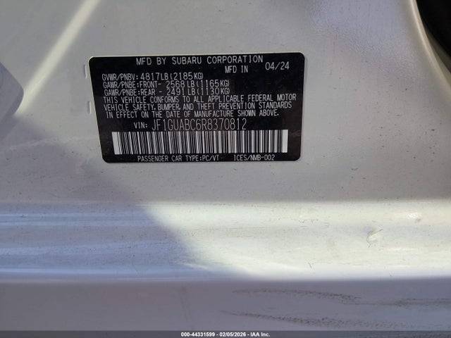 Subaru Impreza Base 5-door 2024 JF1GUABC6R8370812 Image 9