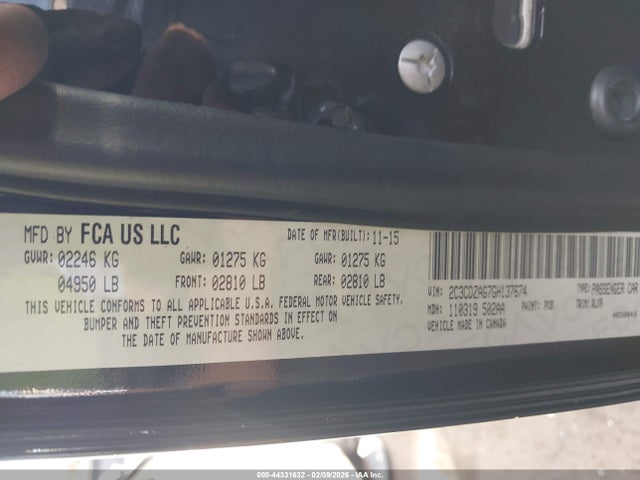 Dodge Challenger Sxt Plus 2016 2C3CDZAG7GH137674 Image 9
