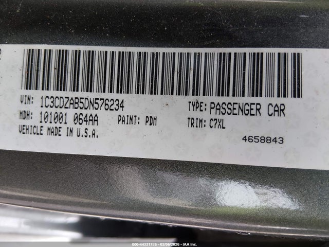2013 Dodge Avenger Se მანქანა იყიდება აუქციონზე, vin: 1C3CDZAB5DN576234, აუქციონის ნომერი: 44331786