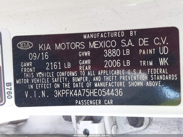 KIA FORTE LX 2017 3KPFK4A75HE054436 Image 9