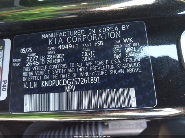 KNDPUCDG7S7261891 KIA Sportage Hybrid Lx