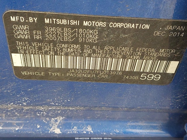 2015 MITSUBISHI LANCER JA32U2FU7FU013976 Photo 8