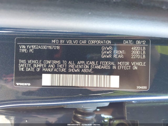 2013 VOLVO S80 YV1952AS9D1167018 Photo 8