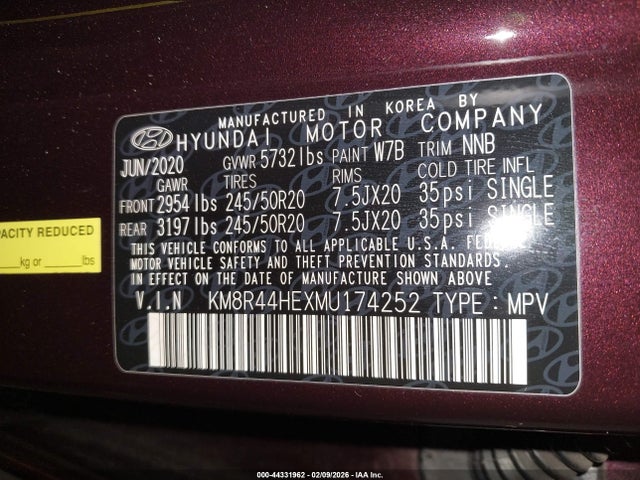 Hyundai Palisade Sel 2021 KM8R44HEXMU174252 Image 9