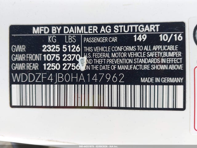Mercedes-Benz E 300 2017 WDDZF4JB0HA147962 Image 9