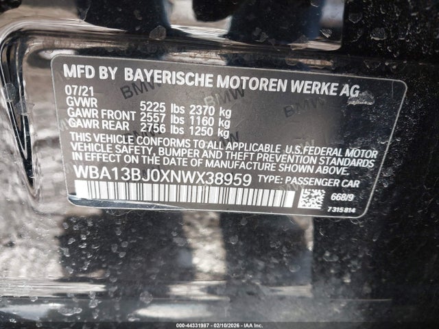 2022 BMW 530 WBA13BJ0XNWX38959 Photo 8