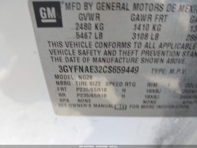 2012 CADILLAC SRX 3GYFNAE32CS659449 Photo 8