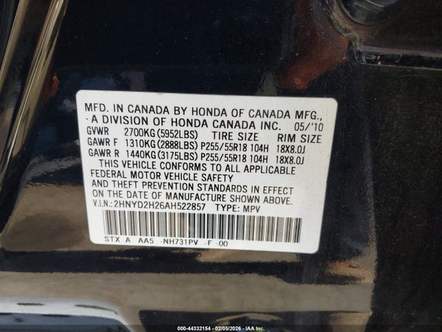2010 ACURA MDX 2HNYD2H26AH522857 Photo 8