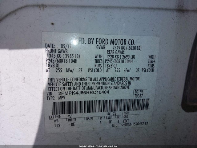 Ford EDGE SEL 2017 2FMPK4J86HBC10404 Image 9