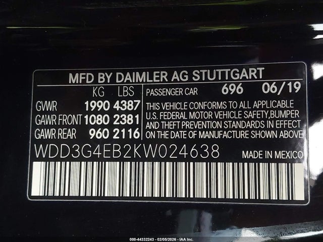 Mercedes-Benz A 220 2019 WDD3G4EB2KW024638 Image 9