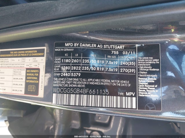 2011 Mercedes-benz Glk 350 მანქანა იყიდება აუქციონზე, vin: WDCGG5GB4BF661135, აუქციონის ნომერი: 44332325