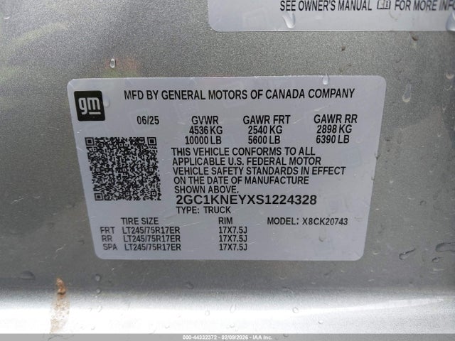 2GC1KNEYXS1224328 Chevrolet Silverado 2500hd 4wd Standard Bed Lt