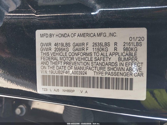 19UUB2F46LA003924 Acura Tlx Tech Package