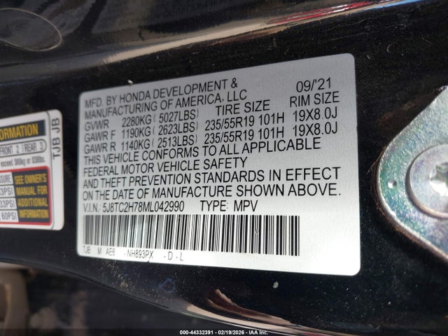 2021 ACURA RDX 5J8TC2H78ML042990 Photo 8