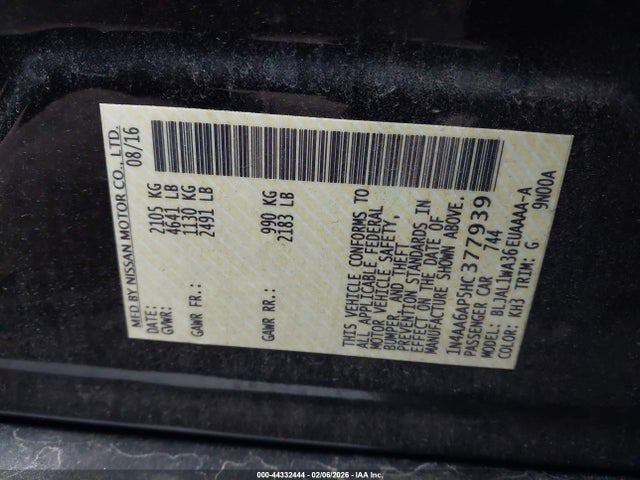 Nissan Maxima 3.5 Sr 2017 1N4AA6AP5HC377939 Image 9