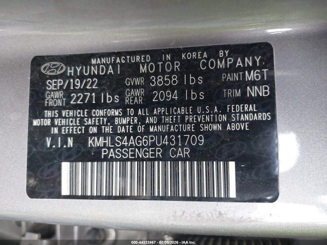 Hyundai ELANTRA SEL 2023 KMHLS4AG6PU431709 Image 9