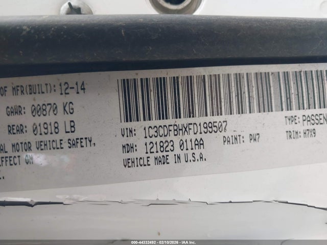 2015 DODGE DART 1C3CDFBHXFD199507 Photo 8